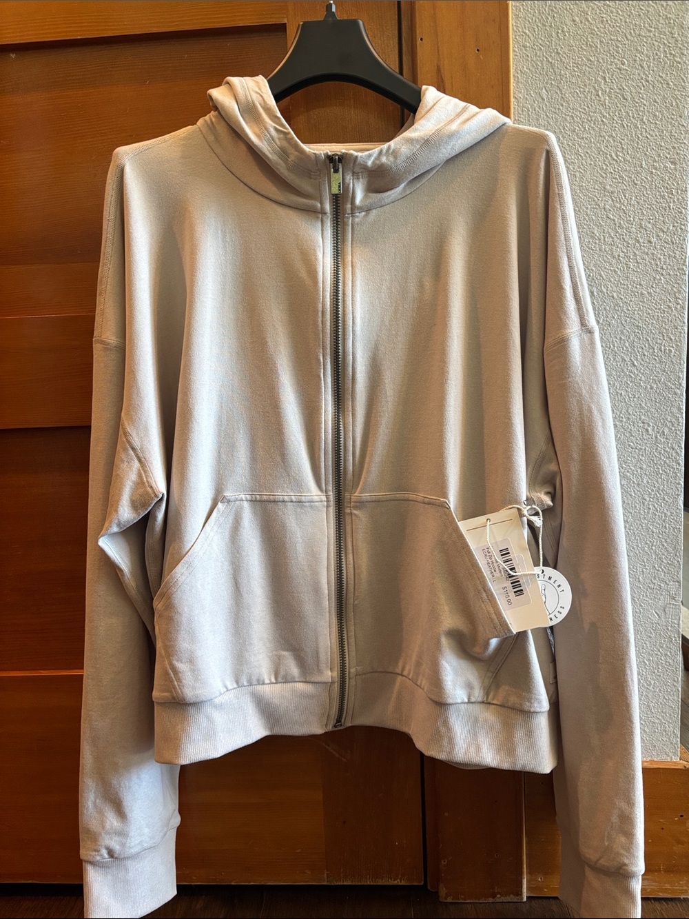 Vuori Neutral Beige Full-Zip Hoodie